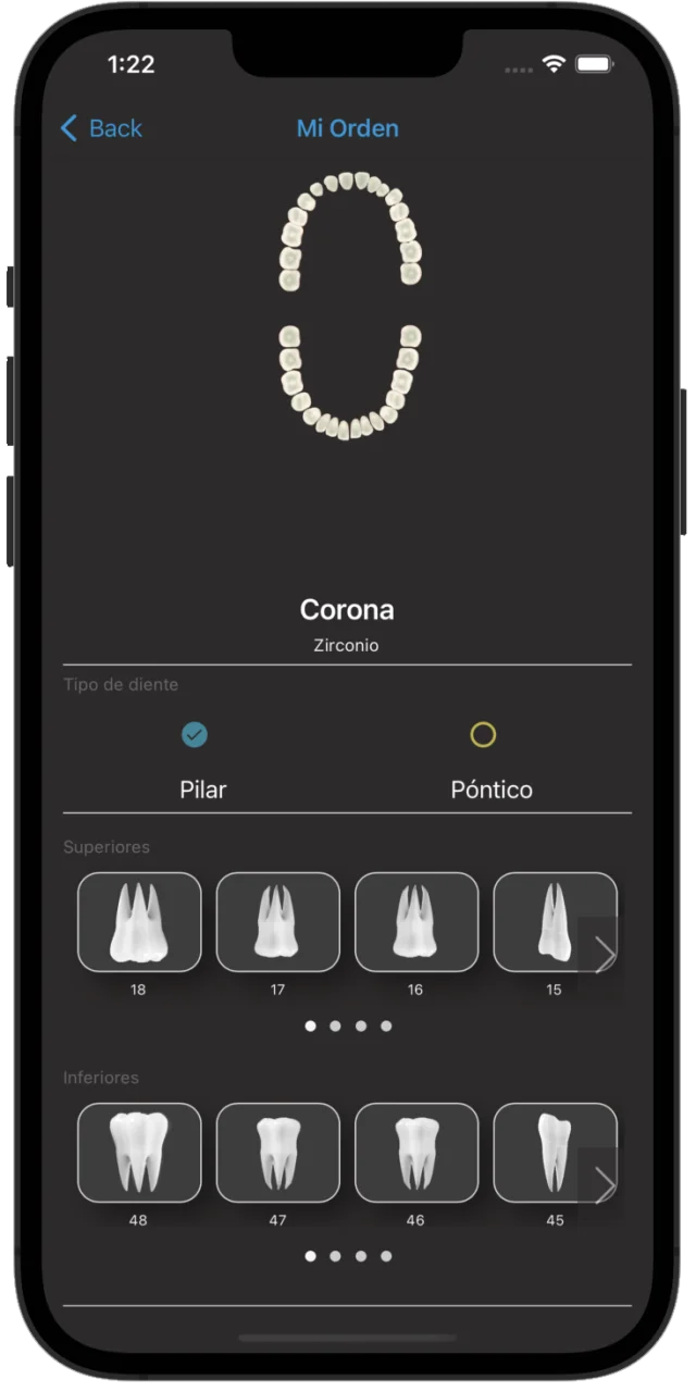 Pantalla de la app de Dent Lab 4