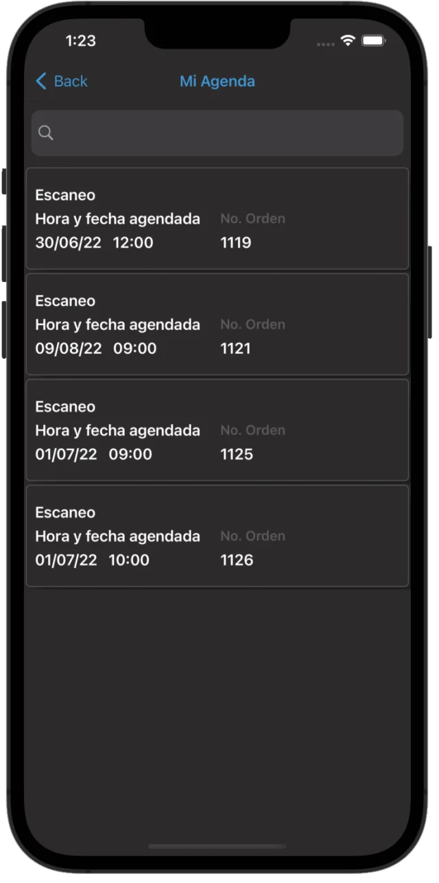 Pantalla de la app de Dent Lab 5